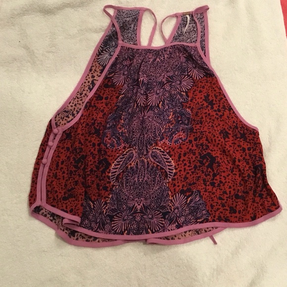 Free People Tops - Free People red/pink leopard print tank top
